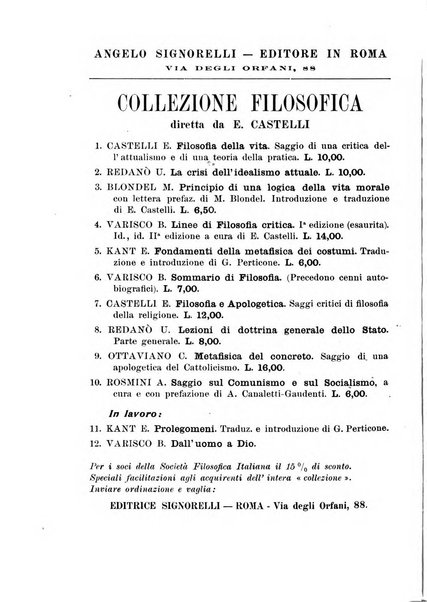 Archivio di filosofia organo della Società filosofica italiana