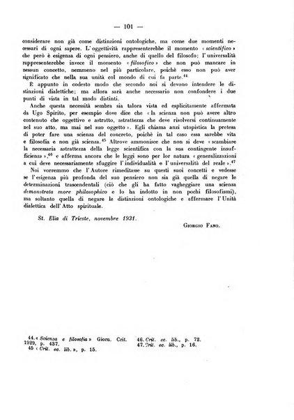 Archivio di filosofia organo della Società filosofica italiana