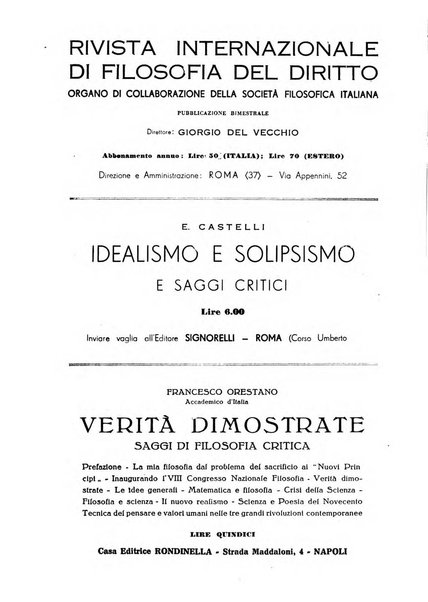 Archivio di filosofia organo della Società filosofica italiana