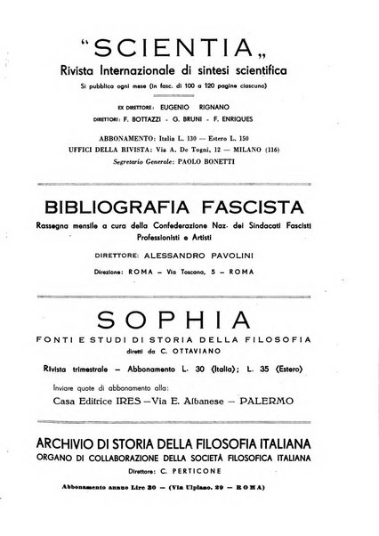 Archivio di filosofia organo della Società filosofica italiana