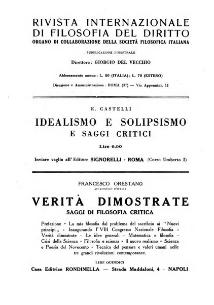 Archivio di filosofia organo della Società filosofica italiana