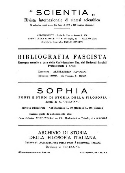 Archivio di filosofia organo della Società filosofica italiana