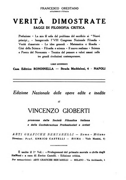 Archivio di filosofia organo della Società filosofica italiana