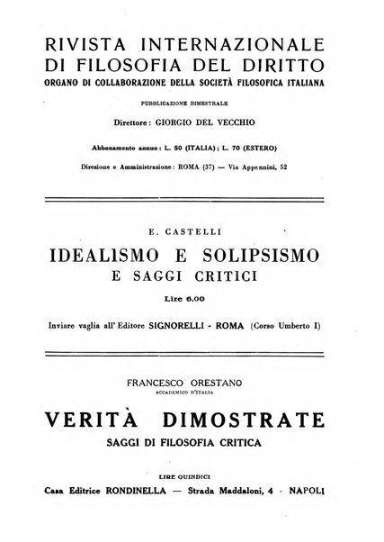 Archivio di filosofia organo della Società filosofica italiana