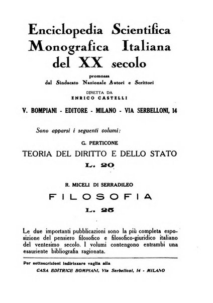 Archivio di filosofia organo della Società filosofica italiana