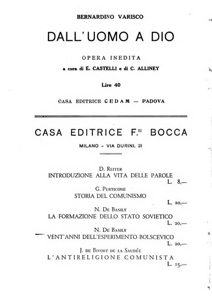 Archivio di filosofia organo della Società filosofica italiana