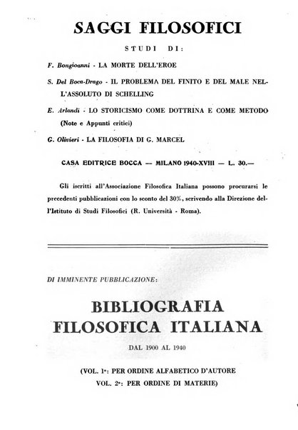 Archivio di filosofia organo della Società filosofica italiana