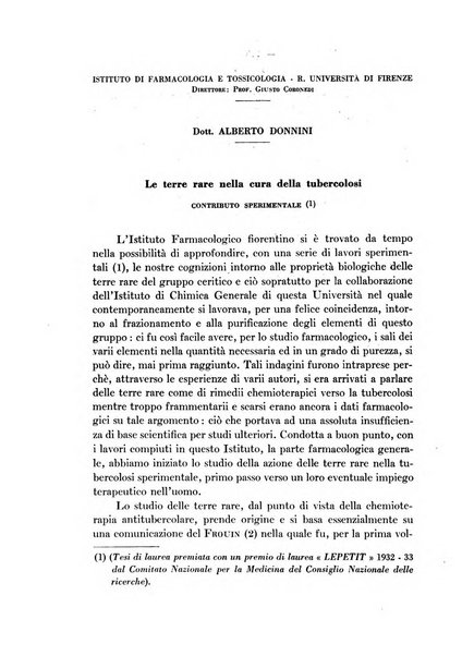 Archivio italiano di scienze farmacologiche farmacologia, farmacognosia, tossicologia, terapia, crenologia