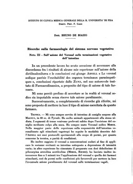 Archivio italiano di scienze farmacologiche farmacologia, farmacognosia, tossicologia, terapia, crenologia