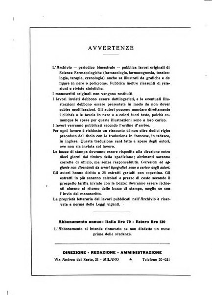 Archivio italiano di scienze farmacologiche farmacologia, farmacognosia, tossicologia, terapia, crenologia