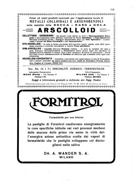 Archivio italiano per le malattie della trachea, bronchi, esofago