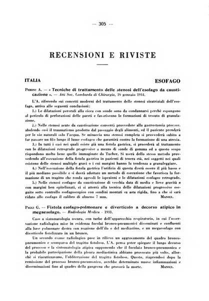 Archivio italiano per le malattie della trachea, bronchi, esofago