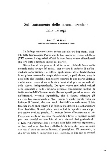 Archivio italiano per le malattie della trachea, bronchi, esofago