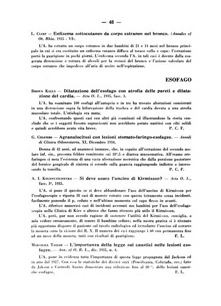 Archivio italiano per le malattie della trachea, bronchi, esofago