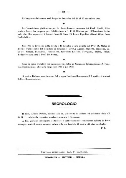 Archivio italiano per le malattie della trachea, bronchi, esofago