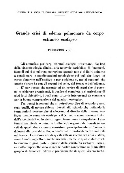 Archivio italiano per le malattie della trachea, bronchi, esofago