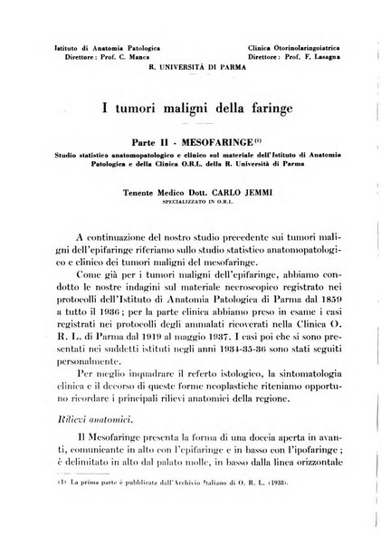 Archivio italiano per le malattie della trachea, bronchi, esofago