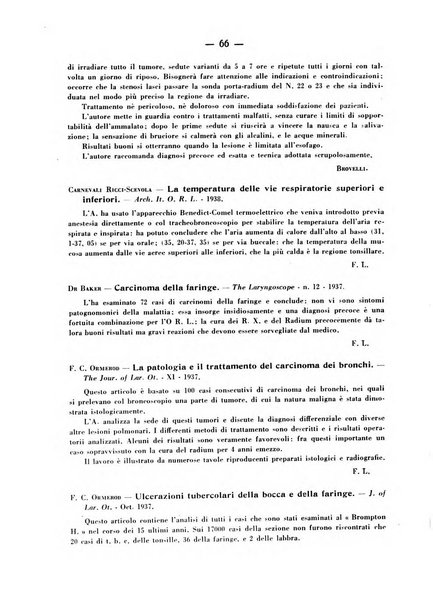 Archivio italiano per le malattie della trachea, bronchi, esofago