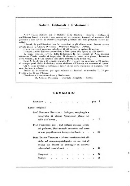 Archivio italiano per le malattie della trachea, bronchi, esofago