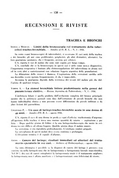 Archivio italiano per le malattie della trachea, bronchi, esofago