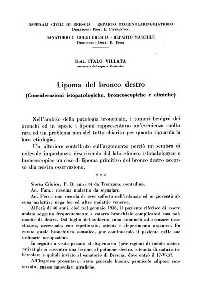 Archivio italiano per le malattie della trachea, bronchi, esofago