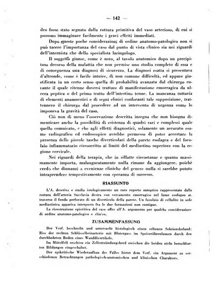 Archivio italiano per le malattie della trachea, bronchi, esofago