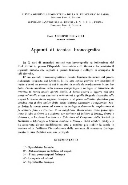 Archivio italiano per le malattie della trachea, bronchi, esofago