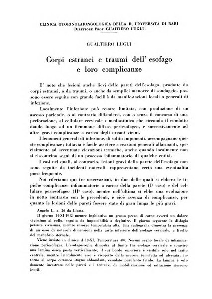 Archivio italiano per le malattie della trachea, bronchi, esofago