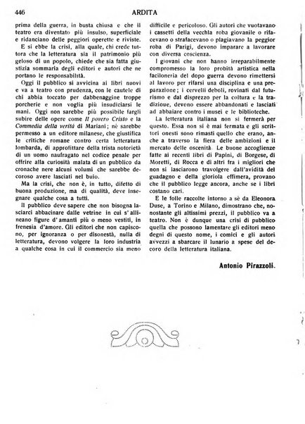 Ardita rivista mensile del giornale Il popolo d'Italia