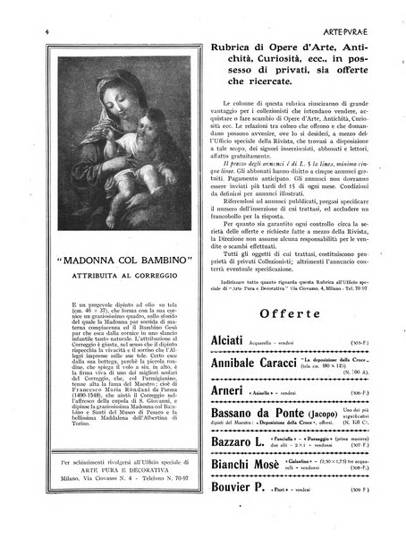 Arte pura e decorativa rivista mensile illustrata, per gli artisti, i collezionisti e per l'incremento dell'arte applicata, diretta da Armando Giacconi