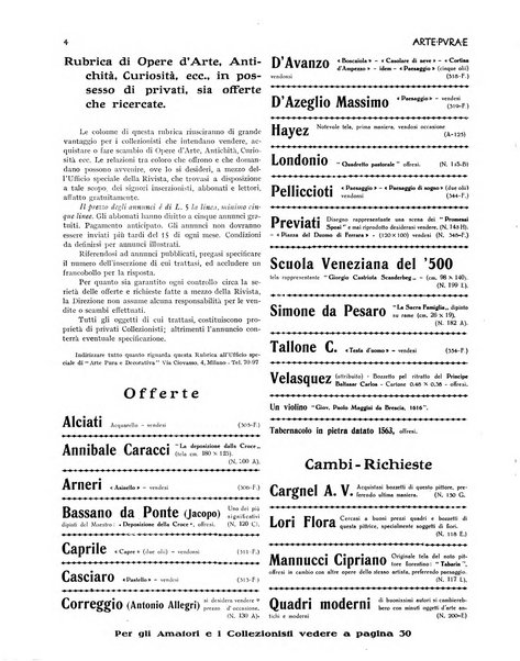 Arte pura e decorativa rivista mensile illustrata, per gli artisti, i collezionisti e per l'incremento dell'arte applicata, diretta da Armando Giacconi