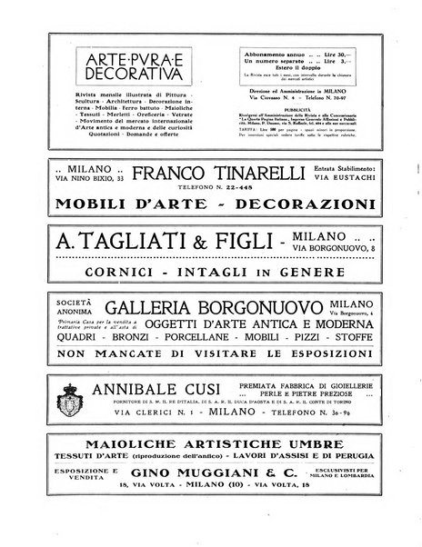 Arte pura e decorativa rivista mensile illustrata, per gli artisti, i collezionisti e per l'incremento dell'arte applicata, diretta da Armando Giacconi