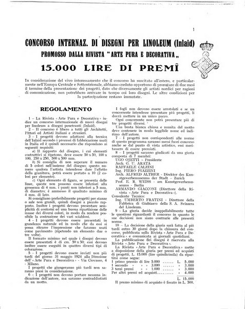 Arte pura e decorativa rivista mensile illustrata, per gli artisti, i collezionisti e per l'incremento dell'arte applicata, diretta da Armando Giacconi