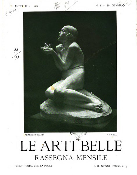 Le arti belle : rassegna mensile illustrata di architettura, pittura, scultura, decorazione