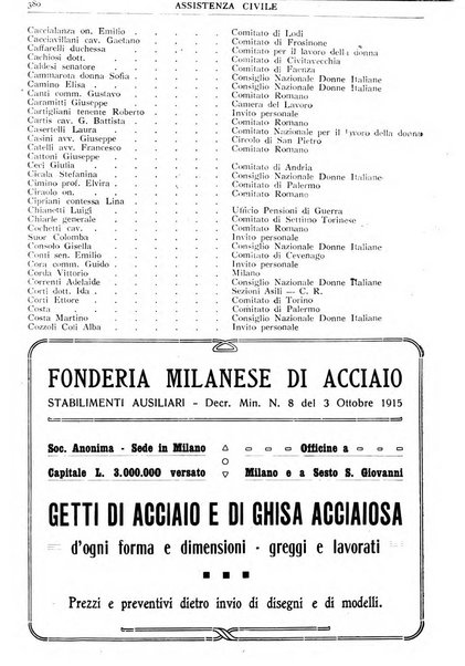 Assistenza civile rivista quindicinale, illustrata della Federazione Nazionale Comitati Assistenza Civile