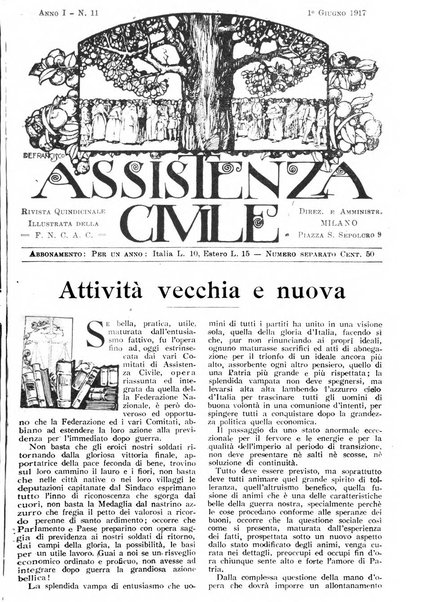 Assistenza civile rivista quindicinale, illustrata della Federazione Nazionale Comitati Assistenza Civile