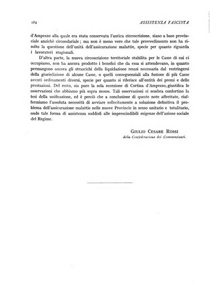 Assistenza fascista rivista della Cassa nazionale malattie per gli addetti al commercio