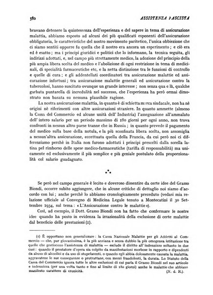 Assistenza fascista rivista della Cassa nazionale malattie per gli addetti al commercio