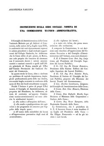 Assistenza fascista rivista della Cassa nazionale malattie per gli addetti al commercio