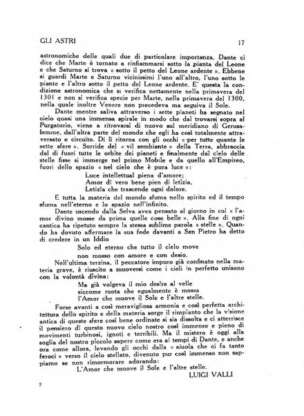 Gli astri nella scienza, storia, arte, letteratura rivista mensile dell'associazione astrofili italiani