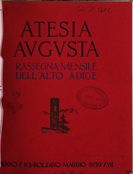 Atesia Augusta rassegna mensile dell'Alto Adige