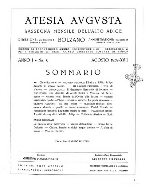 Atesia Augusta rassegna mensile dell'Alto Adige