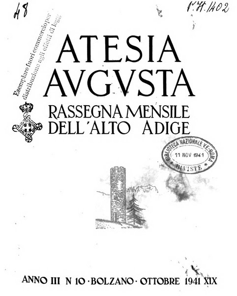 Atesia Augusta rassegna mensile dell'Alto Adige