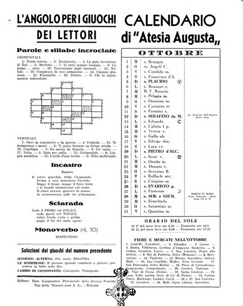 Atesia Augusta rassegna mensile dell'Alto Adige