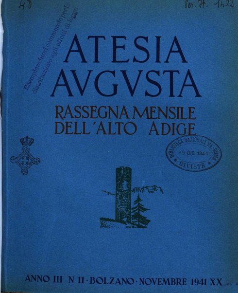 Atesia Augusta rassegna mensile dell'Alto Adige