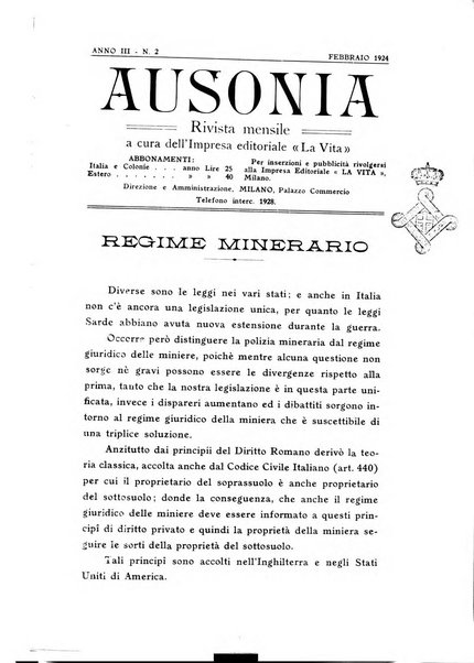 Ausonia rivista mensile termale sanitaria