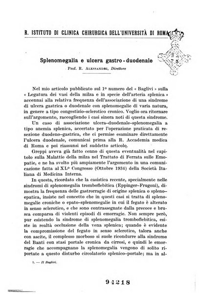 Il baglivi giornale italiano di medicina e chirurgia