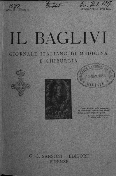 Il baglivi giornale italiano di medicina e chirurgia