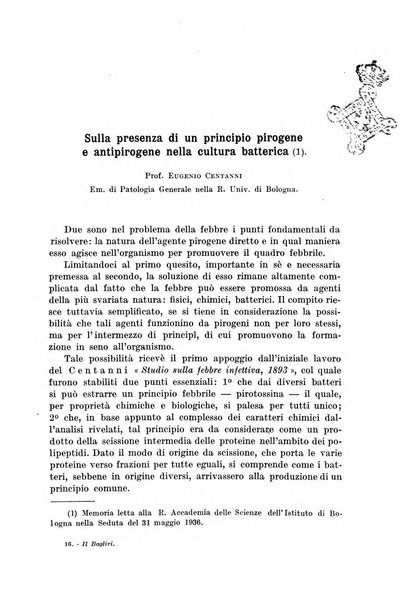 Il baglivi giornale italiano di medicina e chirurgia