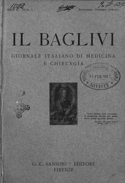 Il baglivi giornale italiano di medicina e chirurgia